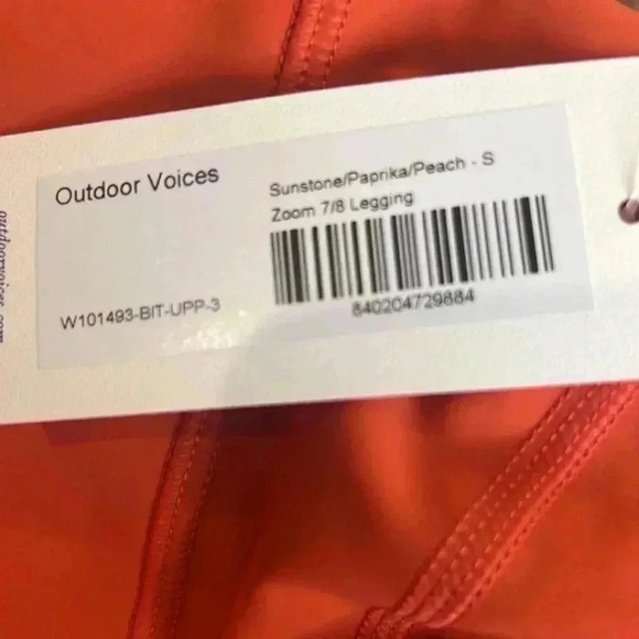 Outdoor Voices Sandstone Paprika Peach Zoom 7/8 Leggings Size Small NWT - Picture 4 of 4
